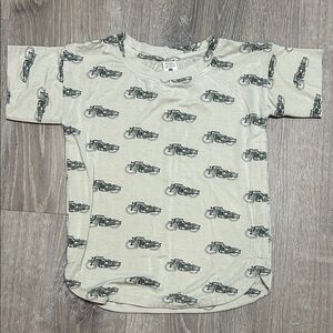 Kate Quinn Cream Motorcycle Print Tee
